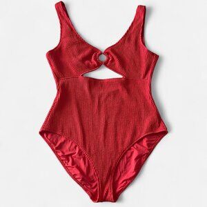 Aerie Red Cut-Out One-Piece Swimsuit (XL)